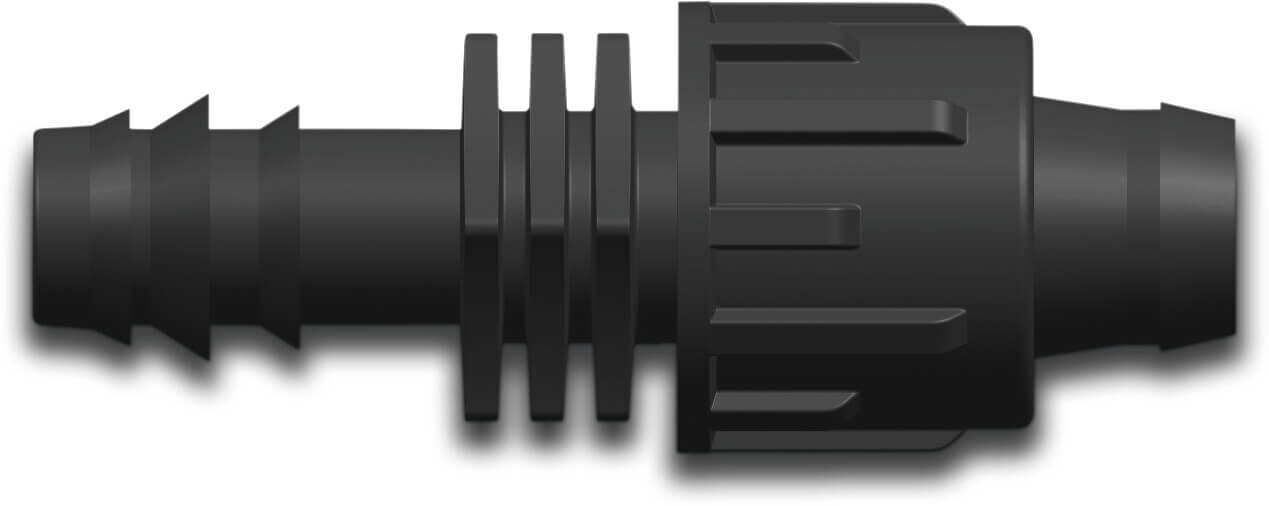 Übergangsadapter PP 16 mm x 17 mm Tülle x Tape 6bar Schwarz (VE: 10 St.)