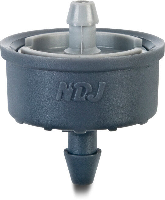 NaanDan Tropfer Kunststoff 4 mm x 4/7 mm Einsteck x Tülle 2ltr/h Grau/Braun Typ Click Tif, PC CNL