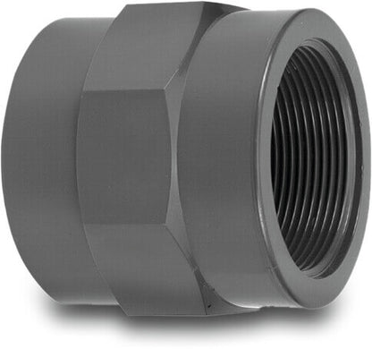 VDL Gewindemuffe PVC-U Klebemuffe x Innengewinde 16bar Grau