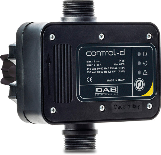 DAB Press control mit Trockenlaufschutz 1" Außengewinde 115/230VAC Schwarz
