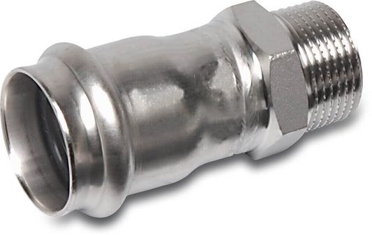 Bonfix Übergangsadapter Edelstahl 316L Pressmuffe x Außengewinde 16bar DVGW/KIWA/WRAS