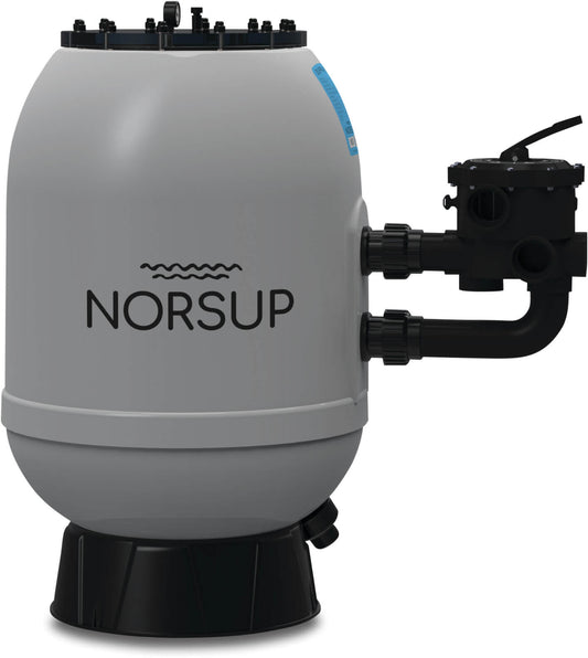 Norsup SupraV3 500 SM Sandfilter Polyester glasfaserverstärkt 50 mm Klebemuffe 2,5bar Grau