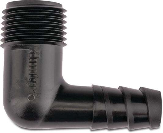Hunter HSBE-050 Winkel 90° PP 1/2" Außengewinde x Tülle Schwarz