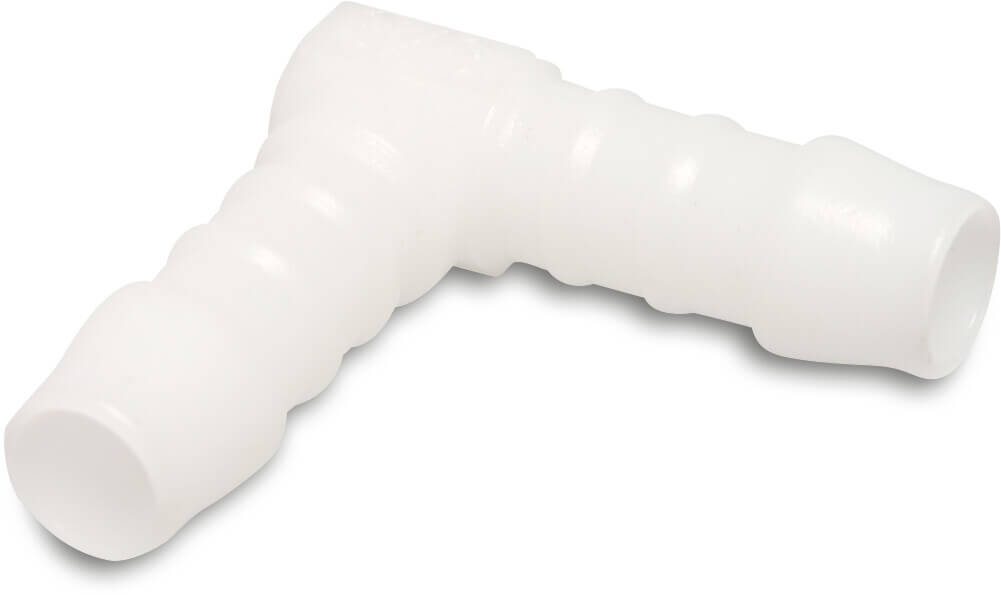 Winkel 90° Nylon Schlauchtülle 10bar Weiß