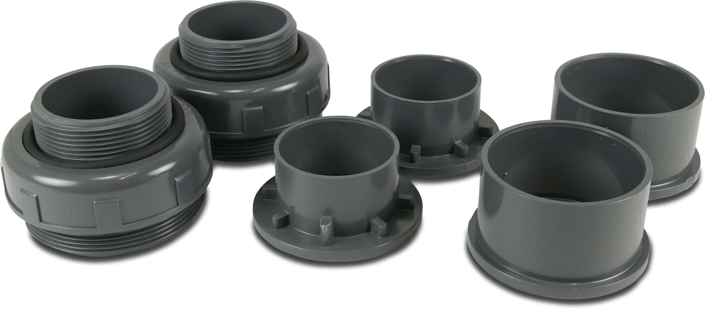 Pentair Verschraubung 2" auf 50/63mm. Satz mit 2 Stück UltraFlow/WhisperFlo/IntelliFlo R170498