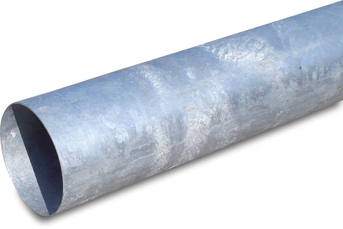Saugrohr Stahl Verzinkt 100 mm x 1,2 mm Glatt 6m Typ bündig geschnitten