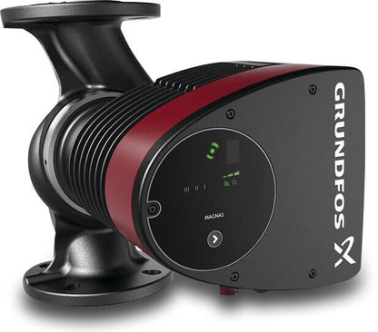 Grundfos Umwälzpumpe mit variabler Drehzahl Edelstahl DIN Flansch 10bar 2.87A 230VAC Schwarz/Rot