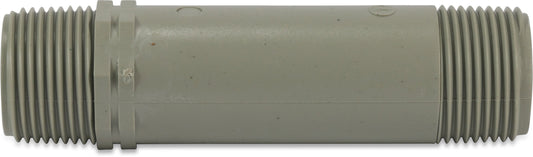 Rohrnippel PVC Außengewinde 10bar Grau 100 mm