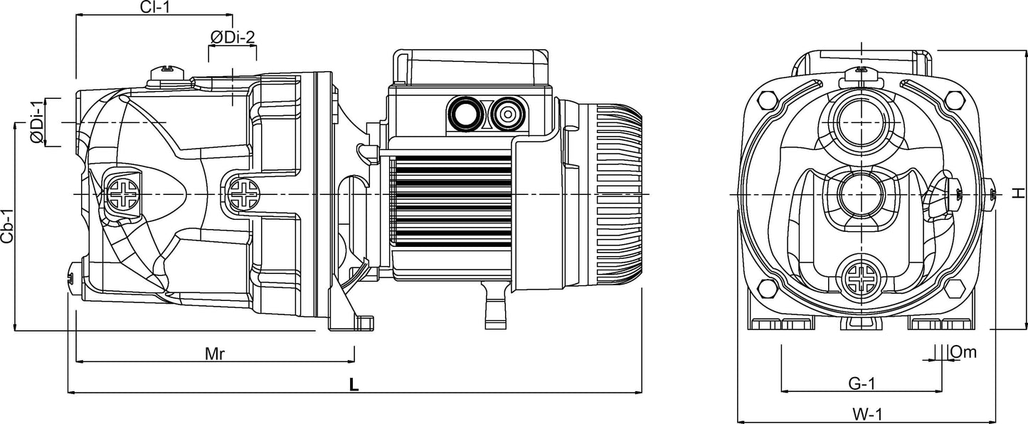 Foras Kreiselpumpe Gusseisen 1" Innengewinde 6bar 2,3A 230/400VAC Blau selbstansaugend Typ JA 100 T