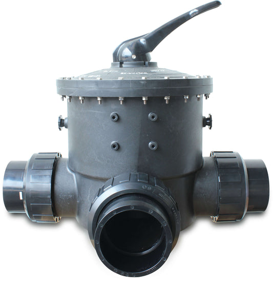 Waterco Commercial Mehrwegeventile 4" x 110 mm 4bar für seitliche Montage Filter Typ 6-Wegeventil