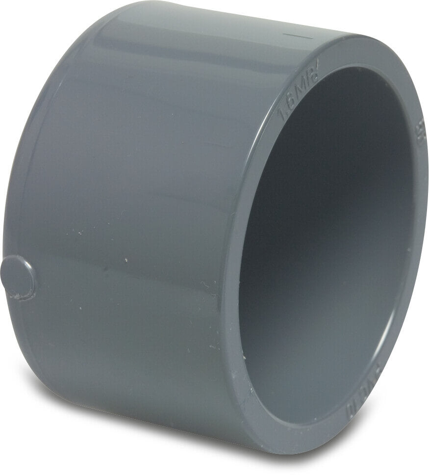 Kappe PVC-U Klebemuffe 16bar Grau