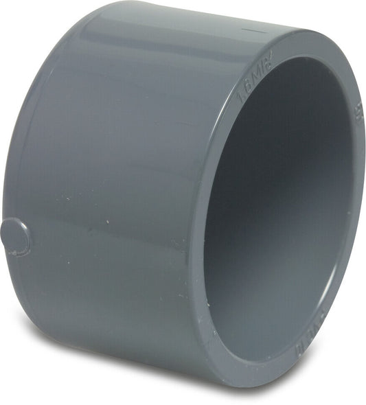 Kappe PVC-U Klebemuffe 16bar Grau