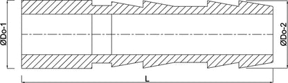 Profec Schlauchtülle PVC-U 20 mm Stutzen x Schlauchtülle 10bar Grau