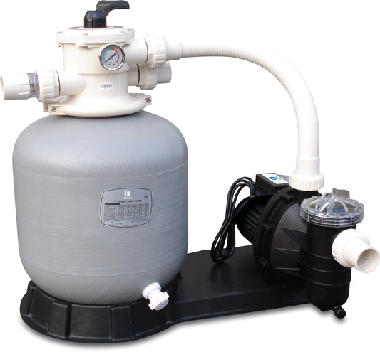 Flotide FSF400 Filtersatz PE/Polyester glasfaserverstärkt 50 mm / 1 1/2" Metrisch/Imperial Klebemuffe 2,5bar 230VAC Grau mit RCD Stecker