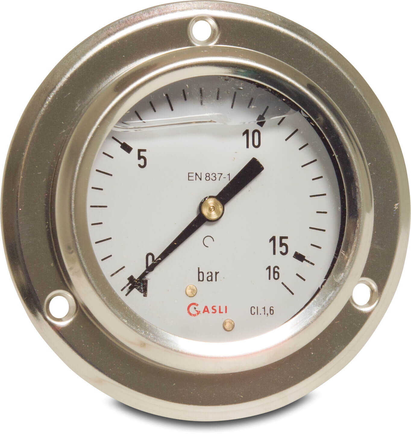 Einbaumanometer 63 mm Außengewinde 0 - 16bar Typ Glyzeringefüllt Hinten 1/4"