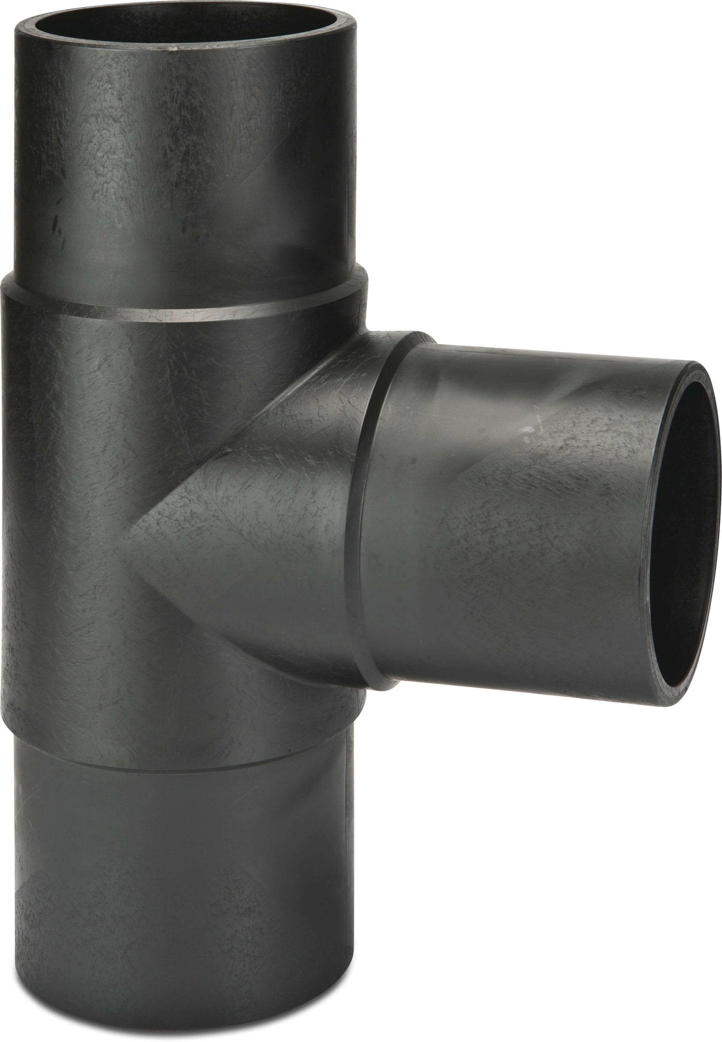 VDL T-Stück 90° PE100 75 mm Stutzen SDR11 10bar 16bar Schwarz DVGW/KIWA