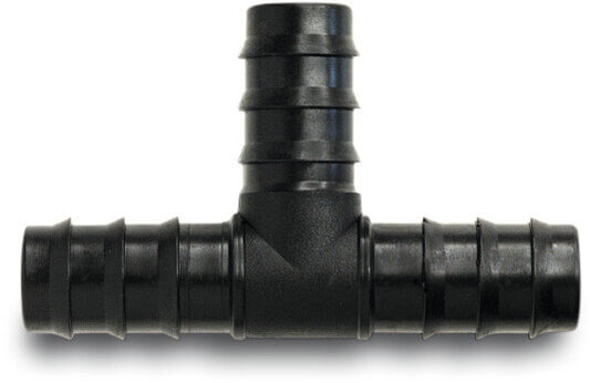 T-Stück 90° PP 12 mm Tülle 4bar Schwarz
