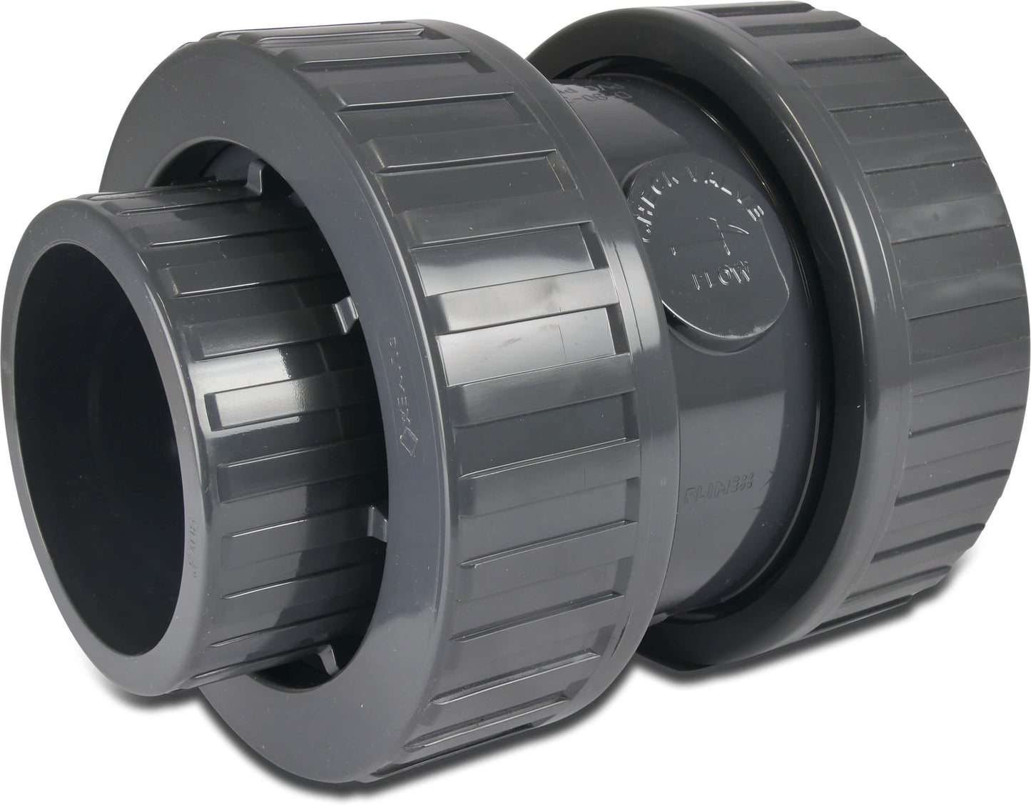 Profec Kegelrückschlagventil PVC-U Klebemuffe 10bar DN80 Grau Typ 5000