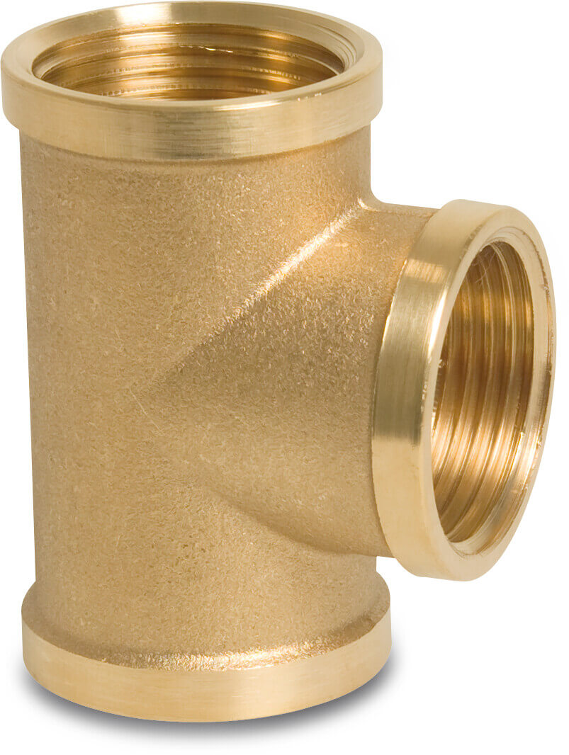 Nr. 130R T-Stück 90° Messing 1 1/4" x 1" x 1 1/4" Innengewinde 40bar