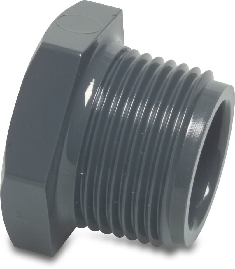 Profec Stopfen PVC-U Außengewinde 10bar Grau