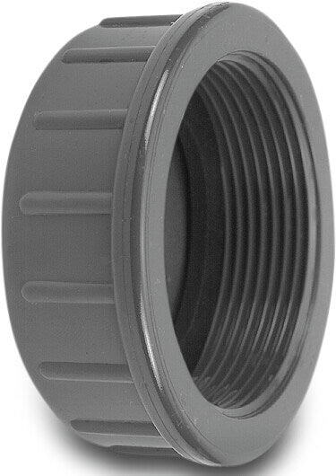 VDL Endkappe PVC-U 3" Innengewinde 10bar Grau Typ Flach