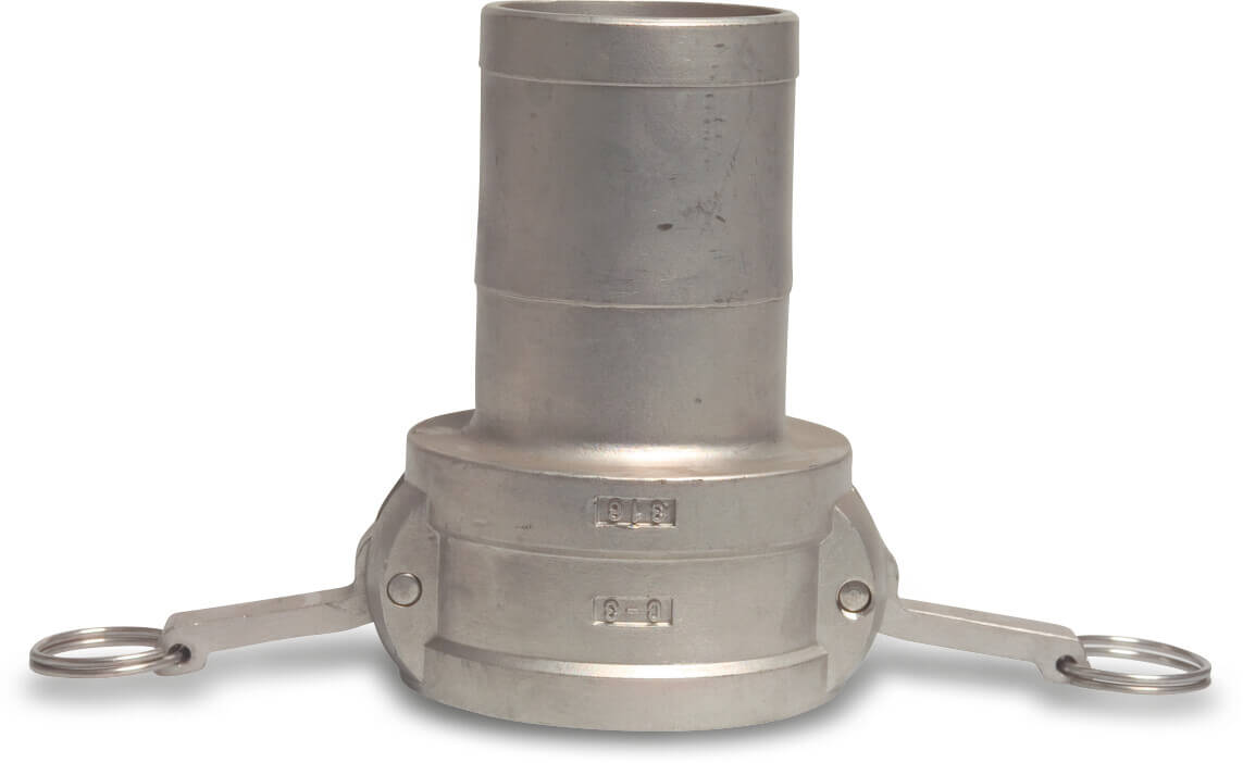 Schnellkupplung Edelstahl 316 M-Teil Kamlock x Schlauchtülle 16bar Typ Kamlock C