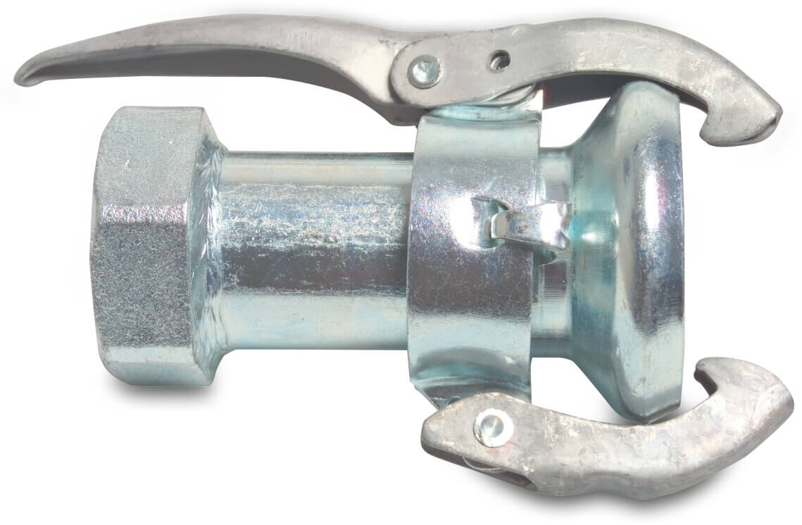 Schnellkupplung Stahl Verzinkt 50 mm x 2" M-Teil Kardan x Innengewinde Typ Kardan