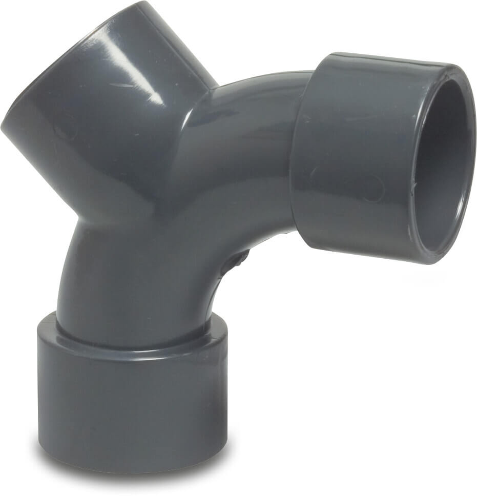 VDL Y-Bogen PVC-U Klebemuffe 16bar Grau