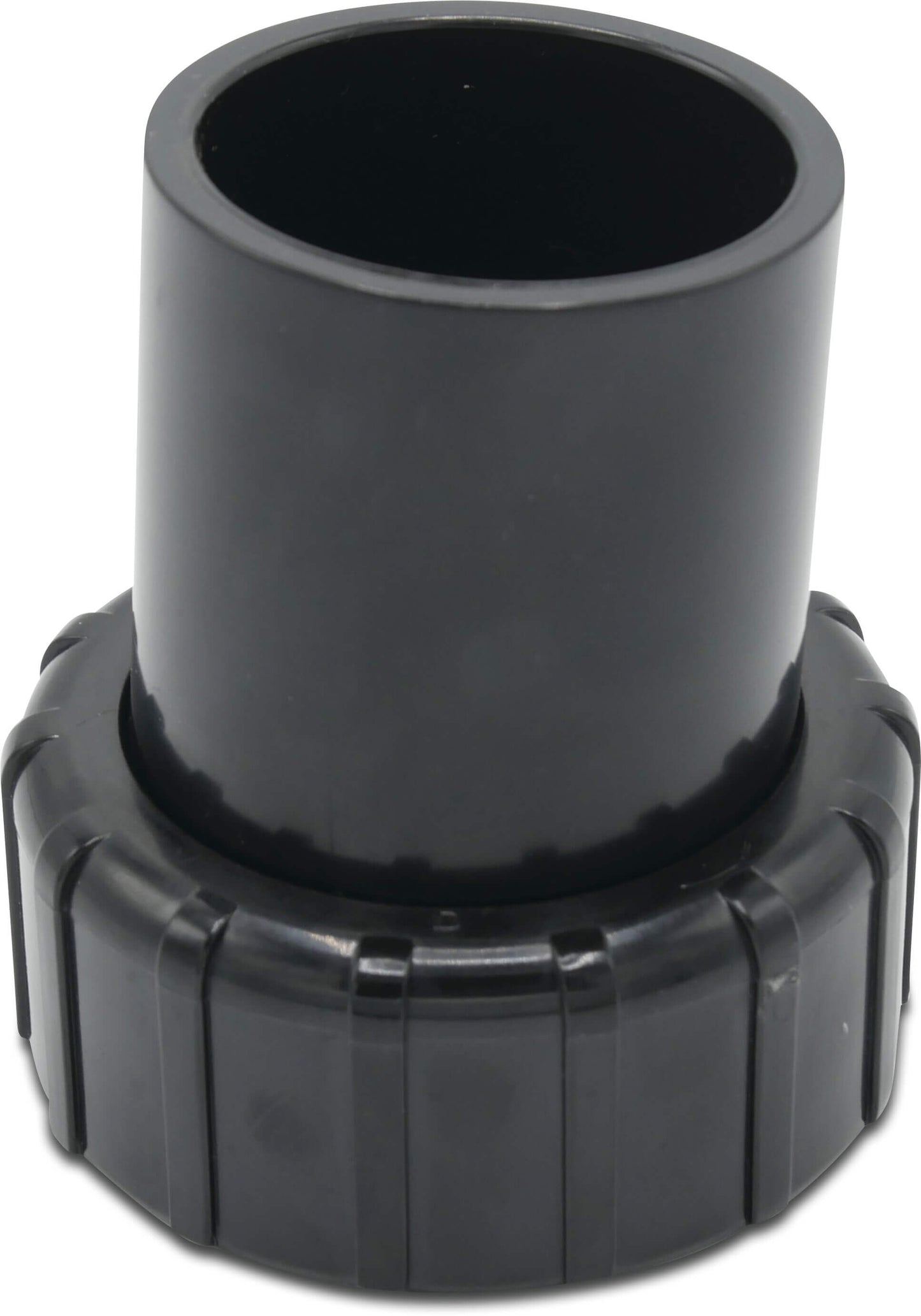 Verschraubung mit Mutter 50mm / 1 1/2" Klebeanschluss schwarz