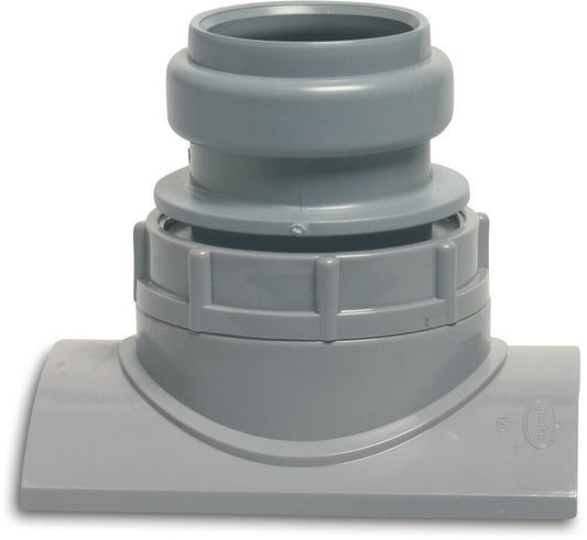Abzweig PVC-U 110 mm x 50 mm SN4 Einlaßflansch x Steckmuffe Grau