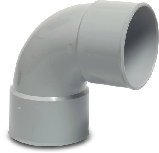 Bogen 87° PVC-U Klebemuffe Grau KOMO