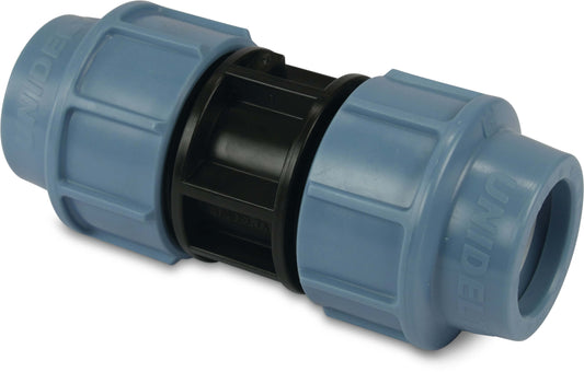 Unidelta Reparaturkupplung PP Klemm 16bar Schwarz/Blau DVGW/KIWA/WRAS