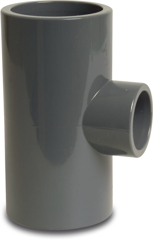 Profec Reduzier T-Stück 90° PVC-U Klebemuffe 16bar Grau