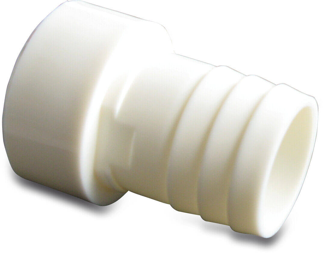 Schlauchtülle ABS 50 mm x 38 mm Stutzen x Schlauchtülle 10bar Weiß (VE: 10 St.)