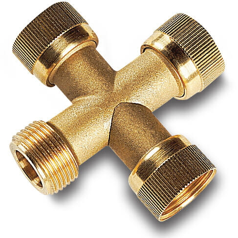 Swivel Kreuzstück Messing 1" Innengewinde x Innengewinde x Innengewinde x Außengewinde Typ with O-ring