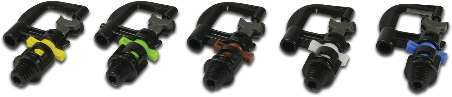 NaanDan Bügeldüse Kunststoff 3/8WW Außengewinde 1,6 mm 360° Gelb Typ Hadar 7110, extra range rotor