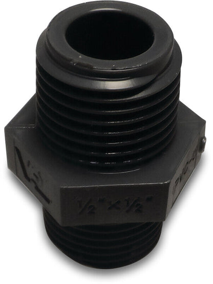 VDL Nippel PVC-U Außengewinde 16bar Grau