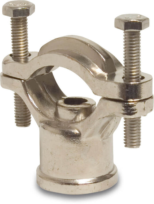 Profec Klemmschelle Messing Vernickelt 3/4 - 1" x 1/2" Schelle x Innengewinde (VE: 10 St.)