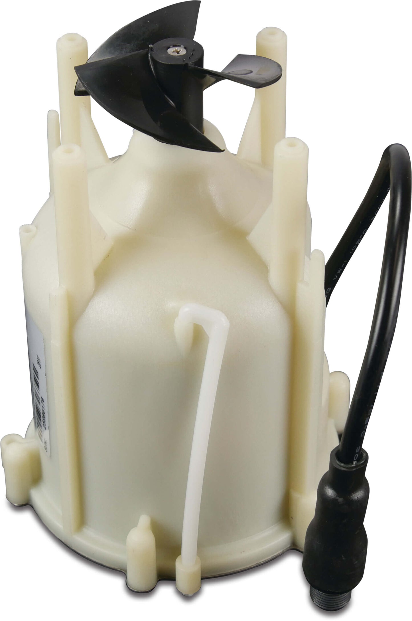Pumpenmotor mit Propeller, Kabel und Schrumpfschlauch