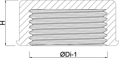 VDL Endkappe PVC-U 3" Innengewinde 10bar Grau Typ Flach