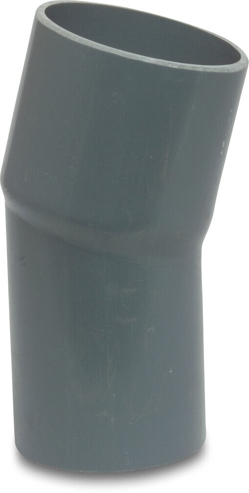 Profec Bogen 15° PVC-U Klebemuffe x Klebestutzen 12,5bar Grau Typ aus Rohr hergestellt
