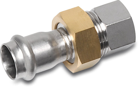 Bonfix Verschraubung Edelstahl 316L Innengewinde x Pressmuffe 16bar DVGW/KIWA