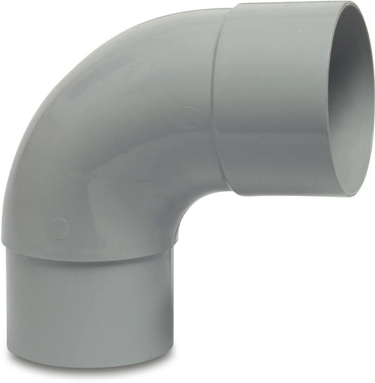 Bogen 87° PVC-U Klebemuffe x Reduziert Grau