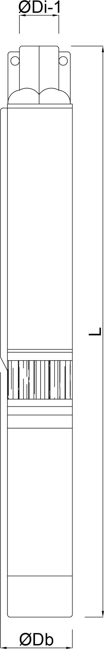 DAB Brunnenpumpe Edelstahl 304 1" Innengewinde 1,9A 230VAC mit 1.2m Kabel Typ Ölkühlung