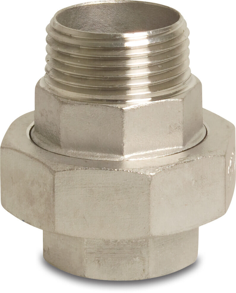 Profec Nr. 341 Verschraubung Edelstahl 316 3/8" Innengewinde x Außengewinde 16bar Typ Konisch
