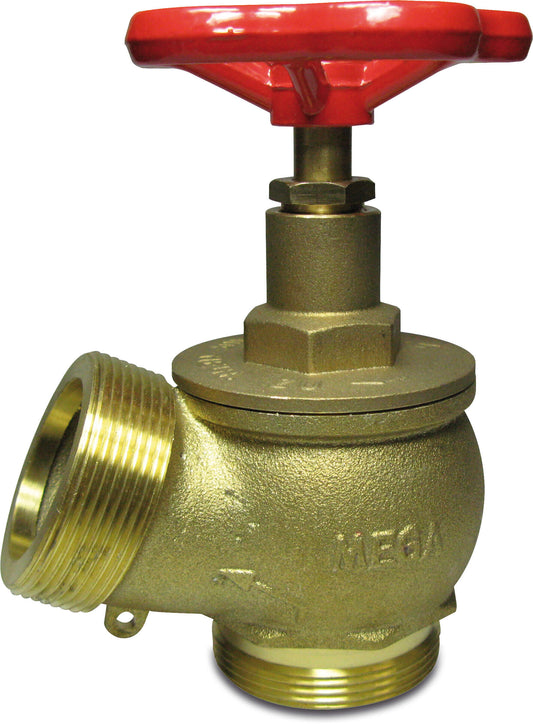 Feuerlöschventil Messing 2" Außengewinde 16bar