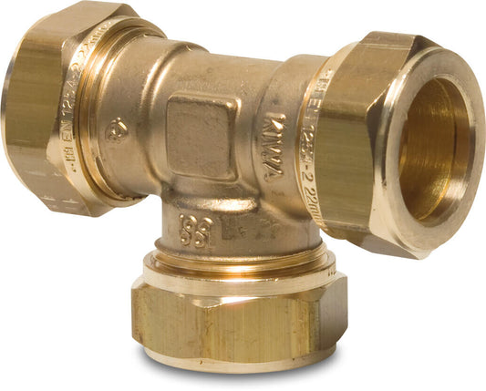 Bonfix T-Stück 90° Messing Klemm KIWA/GASTEC