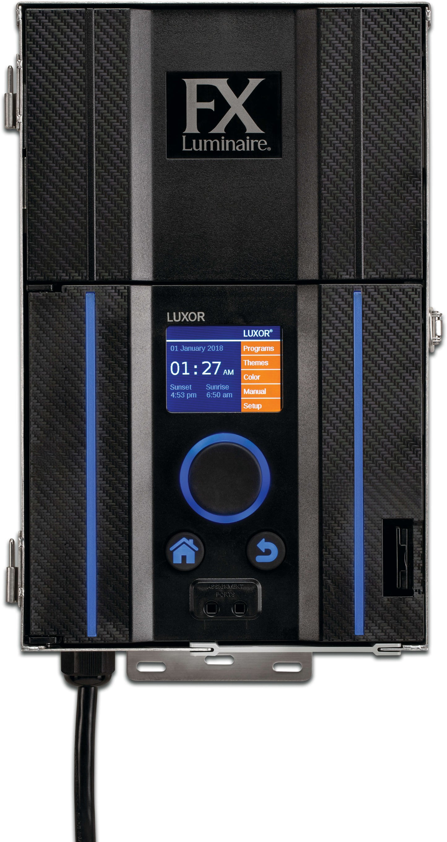 Hunter FXLuminaire Steuergerät Edelstahl Schwarz Typ Luxor FX-ZDC-E-SS