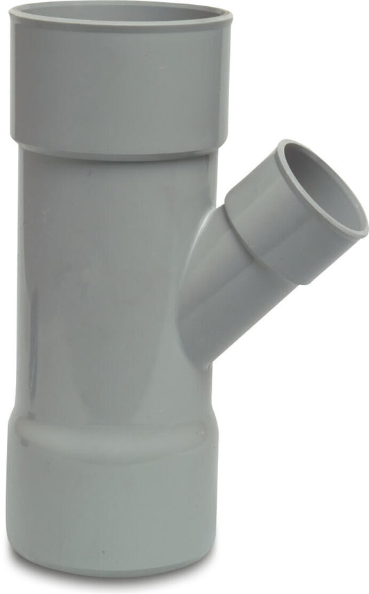 T-Stück 45° PVC-U Klebemuffe Grau KOMO