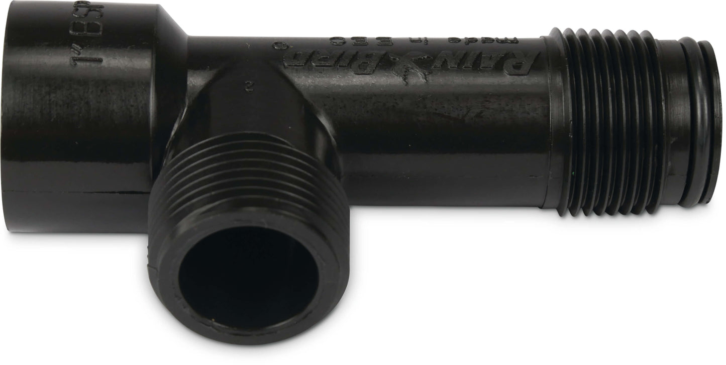 Rain Bird MTT-100 Verteilerstück Kunststoff 1" Außengewinde x Außengewinde x Innengewinde 10bar 12cm Schwarz